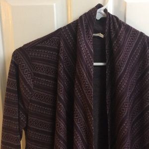 Drape front open cardigan